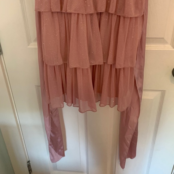 Pink sparkly dress with ribbon tie - Picture 7 of 10